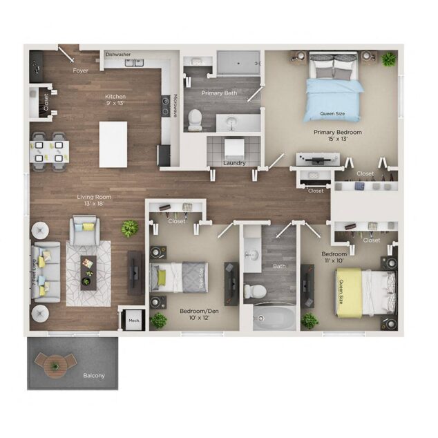 3 bedroom apartment for rent